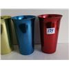 Image 3 : 4 "Westbend" aluminum colored tumblers - made in USA - 5"