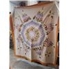 Image 3 : Handmade patchwork star blanket - 70"x75" - Orange