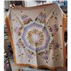 Image 4 : Handmade patchwork star blanket - 70"x75" - Orange