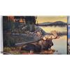 Image 2 : 2 Different Wildlife pictures on canvas - White-tailed deer (12"x18") & Moose (16"x24")