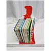 Image 4 : Collection of 13 older, Dr Seuss children's books & original book holder