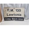 Image 1 : "RM Crime Watch" highway sign - 35.5"x24"