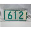 Image 1 : "#612 grid" road sign - 18"x9"