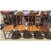 Image 1 : Set of 4, wooden Windsor back chairs - 38"H x 16"W x 19"D