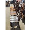 Image 2 : Set of 4, wooden Windsor back chairs - 38"H x 16"W x 19"D