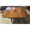 Image 2 : Walnut gate leg, dining room table, with center leaf