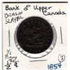 Image 1 : BANK OF UPPER CANADA, 1854 HALF PENNY BANK TOKEN, DRAGON SLAYER