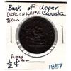 Image 1 : BANK OF UPPER CANADA, 1857 HALF PENNY BANK TOKEN, DRAGON SLAYER