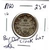 Image 1 : SCARCE, 1930, BAR DIE CRACK, 25 CENTS