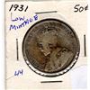 Image 2 : 1931 50 CENT, LOW MINTAGE
