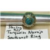 Image 1 : SIZE 8 ½ STERLING, TURQUOISE, NAVAJO, SW RING