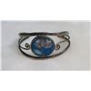 Image 2 : TURQUOISE INLAID, STERLING MEXICAN BRACELET