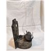 Image 2 : Antique wall mount coal oil lamp
