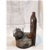 Image 4 : Antique wall mount coal oil lamp