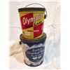 Image 1 : 2 Olympic and Swifts Silverleaf brand lard tins (5lbs, 3lbs)