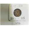 Image 1 : 1864 US 2 cent coin