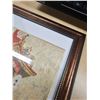 Image 2 : NISHUIN BROCADE, MADE IN JAPAN - frame and glass damaged in transport. Artwork not damaged.