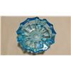 Image 1 : 5” AQUA BLUE, ART GLASS ASHTRAY