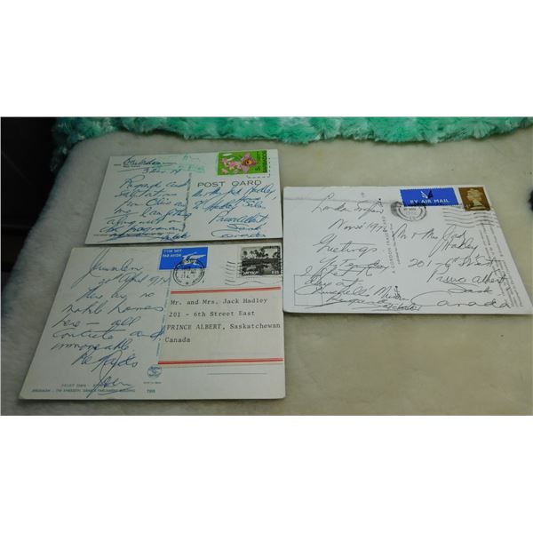 SIGNED, JOHN DIEFENBAKER, PERSONAL POST CARDS