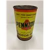 Image 4 : Pennzoil motor tin- has picture of Owls- 1qt- Bristish American Oil company