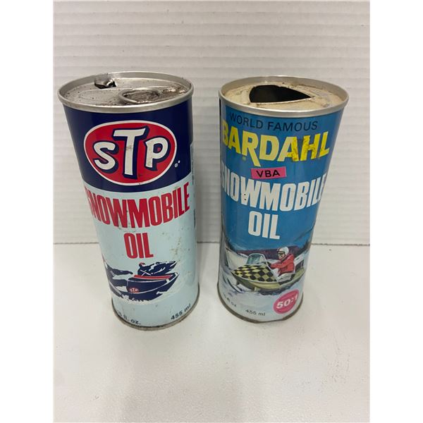 2 Vintage snowmobile additive tins 16oz nice graphics