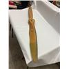 Image 1 : Airplane propeller 72" long wooden Made by Sensenlich - note small damage in picture