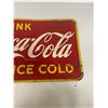 Image 3 : Coca-Cola tin sign Drink ICE Cold 1948 27x19