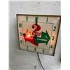 Image 1 : 2 Way soda clock - lights up motor needs cleaning Canadian Neon Ray clock 15" x 15" Convex Glass