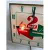 Image 2 : 2 Way soda clock - lights up motor needs cleaning Canadian Neon Ray clock 15" x 15" Convex Glass