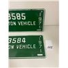 Image 3 : 2 1971 Edmonton vehicle plates 3584 & 3585 9" x 3 1/2"