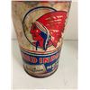 Image 4 : Red Indian Aviation oil tin 1qt as found condition