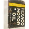 Image 3 : Texaco porcelain 2 sided sign as found 17 1/2 x 23" Rare and Old Golden Texaco motor oil