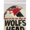 Image 2 : Wolfs Head motor oil sign - 30"x23" - Rare sign, double sided