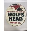 Image 4 : Wolfs Head motor oil sign - 30"x23" - Rare sign, double sided