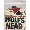 Image 5 : Wolfs Head motor oil sign - 30"x23" - Rare sign, double sided