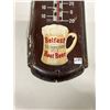 Image 2 : Belfast Rootbeer thermometer Rare stamped 1950 27"x8"