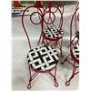 Image 2 : 4 Childs Ice Cream Parlor chairs 22" tall Rare 4 pce set