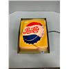 Image 1 : Pepsi light up advertising pc from diner/sodashop 12"x9" - Note small damages in pictures