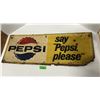 Image 1 : Pepsi Cola sign - 31"x 11.5", as found