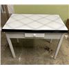 Image 1 : Draw Leaf, art deco enamel top table - 25"x40" closed - 44"x40" open