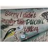 Image 3 : Fishing tin sign - 16.5"x11.5"