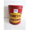 Image 1 : Vintage Domestic brand shortening tin - 4" x 5.5"H