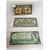 Lot of 3 - 1923 Shinplaster, 1937 and 1967 Canadian 1 dollar bills