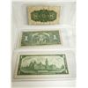 Image 2 : Lot of 3 - 1923 Shinplaster, 1937 and 1967 Canadian 1 dollar bills