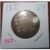 Image 1 : 1870 canadian silver 50 cent coin