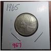Image 1 : 1965 canadian silver 25 cent coin