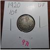 Image 1 : 1920 canadian silver 10 cent coin