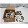 Image 1 : Box of misc fossils and crystals (quartz)