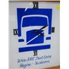 Image 2 : White GMC truck centre, advertising clock - 16"x18" - works