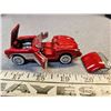 Image 1 : 1987 Franklin Mint 1:43 scale model 1957 red Chevrolet Corvette convertible with hard top comes with